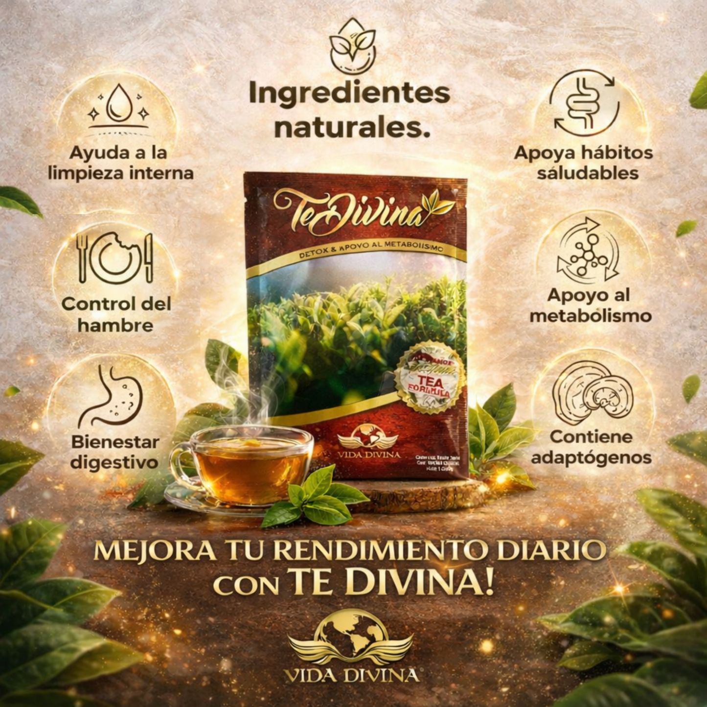 TÉ DIVINA 100% NATURAL  Bienestar para tu día a día 🌾